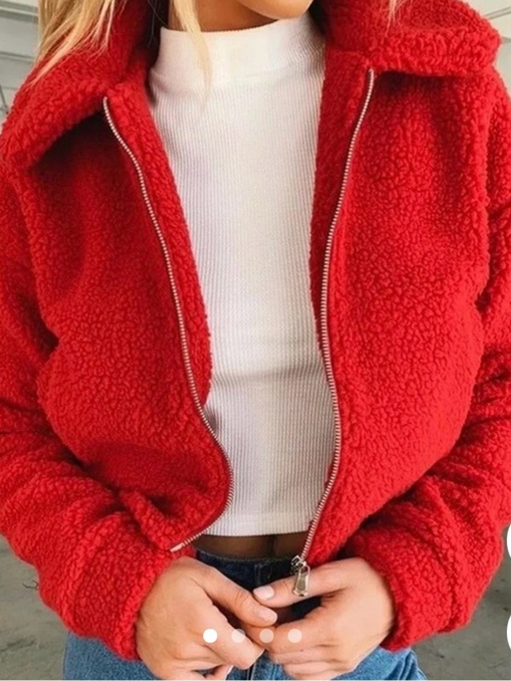 J. Crew Polartec® Fleece Full Zip Jacket, red